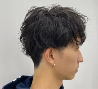 ショート カラー パーマ メンズ 高橋 一樹のヘアスタイル