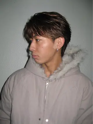 ショート パーマ メンズ 稲村侑斗ダウンパーマ メンズパーマのヘアスタイル