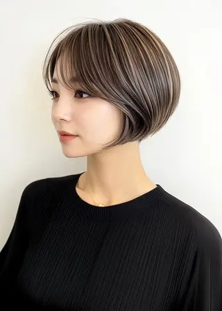 ミディアム カラー 年齢悩みを全て解消/ 白髪と癖毛 松本雄光のヘアスタイル