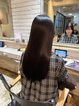 ロング パーマ 透明感カラー/パーマ 🌀アオノのヘアスタイル