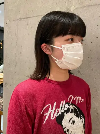 ミディアム カラー ヘアアレンジ マツエク・マツパ Miku /ボブのヘアスタイル
