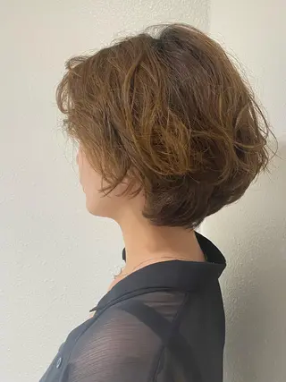 パーマ ショートカット/ カラーARAI🫧のヘアスタイル