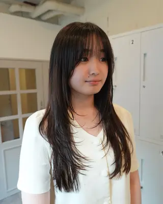 ロング カラー レイヤー/ハイトーン ヒガシサヨのヘアスタイル