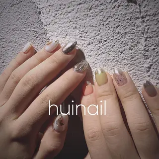 ミディアム めぐみのネイルサロン スタッフ練習のネイルデザイン