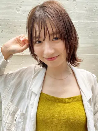 ミディアム 圧倒的な質感🧡 髪質改善/丸山晴菜のヘアスタイル