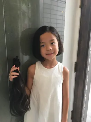 ロング キッズ 小泉 亮人のヘアスタイル