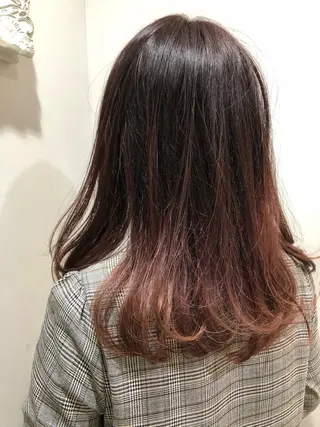 セミロング カラー レイヤーカット✂️ 横浜No1♡下鳥翔子のヘアスタイル