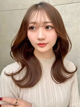 セミロング カラー 縮毛矯正✨🫧 レイヤー川村利幸のヘアスタイル