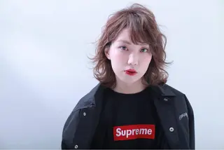 ミディアム カラー ヘアアレンジ 烏丸韓国ヘア🇰🇷 ayaka🎀のヘアスタイル