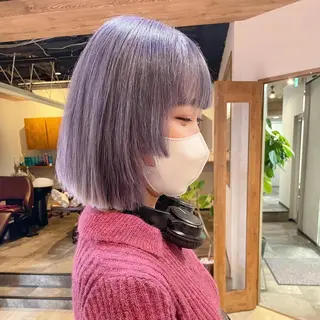 ミディアム カラー パーマ 髪質改善/ブリーチ 田代 龍我のヘアスタイル