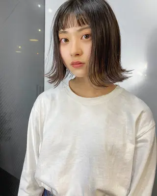 ミディアム カラー キタダ ヒロキのヘアスタイル
