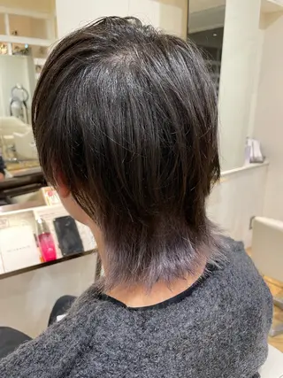 ミディアム カラー メンズ 青野 有雅のヘアスタイル