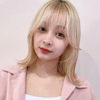 ミディアム カラー ヘアアレンジ 天神レイヤーカット No.1💖マユカのヘアスタイル