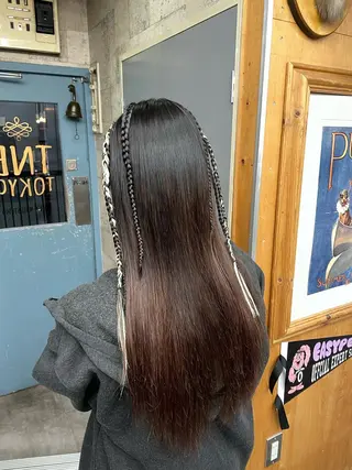 ロング ヘアアレンジ エクステ/コーンロウ KURUMI⛓️🔥のヘアスタイル