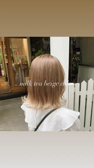 ミディアム little 小濱彰太のヘアスタイル