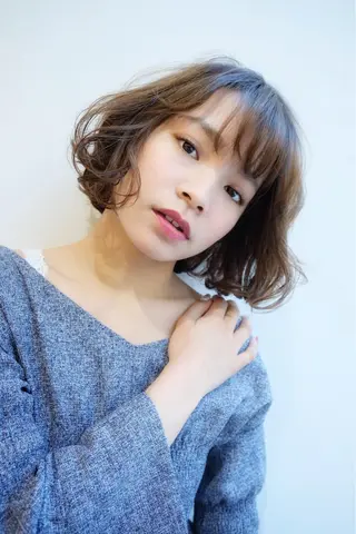 ミディアム 似合わせ艶髪カラー ❤️ハダユミのヘアスタイル