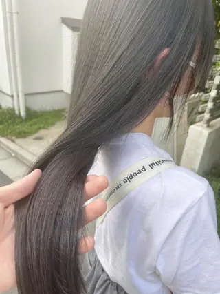 ロング カラー 顔周りカット 【オノザワリョウ】のヘアスタイル