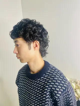 パーマ メンズ 尾崎 弘和のヘアスタイル