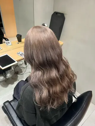 ロング カラー ナミ🩶暗髪/暖色 ❤️/透明感/縮毛のヘアスタイル