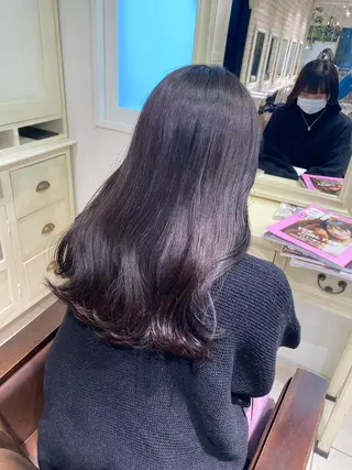 ロング カラー ヘアアレンジ 透明感カラー 古山 結季🌙🖤のヘアスタイル