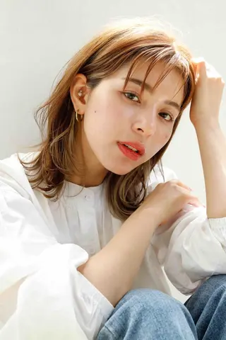ミディアム ROW 札幌のヘアスタイル