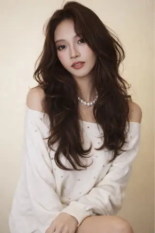 ロング パーマ 小田 晃瑛のヘアスタイル