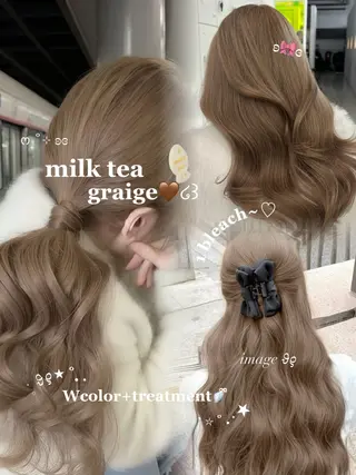 カラー 透明感ベージュ🎀 Anju/渋谷🎀のヘアスタイル