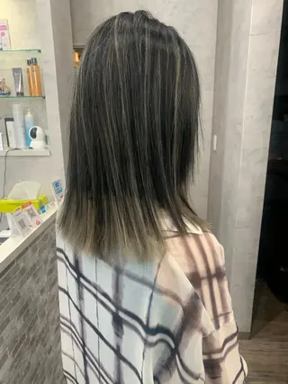 カラー 酸性ストレート 髪質改善のヘアスタイル