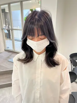 セミロング 🫧umu.🫧韓国 /レイヤー/ハッシュのヘアスタイル