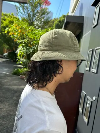 ミディアム パーマ ヘアアレンジ メンズ メンズヘア静岡 ✂︎Ryuheiのヘアスタイル