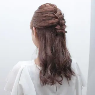 ヘアアレンジ クニモトハルナ ボブ/柔らかカラーのヘアスタイル
