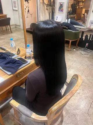 カラー パーマ 松原 樹里のヘアスタイル