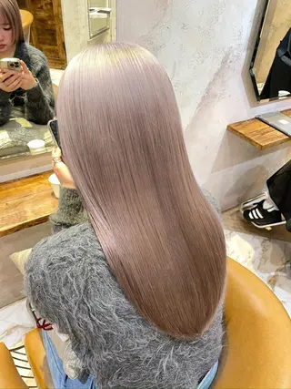 ロング カラー ブリーチなし 透明感カラー/艶髪のヘアスタイル