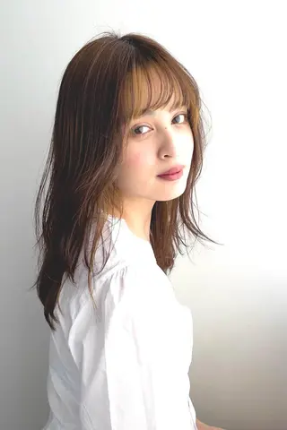 ロング カラー パーマ ヘアアレンジ hair＆life 9’sのヘアスタイル