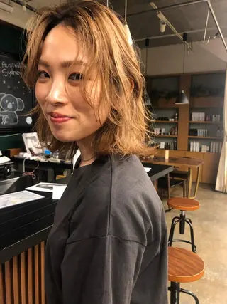 ミディアム カラー “ミニモ最高評価獲得 “代表"Kohei"のヘアスタイル