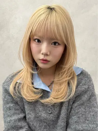 ミディアム 🍎森貝洋亮🍎 ブリーチカラー特化のヘアスタイル