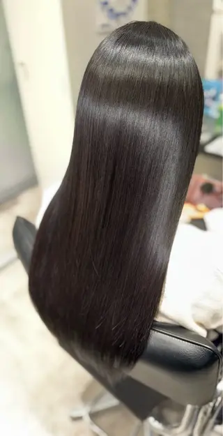 ロング ドライ カット✂️髪質改善のヘアスタイル
