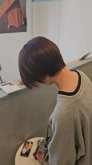 ショート カラー 縮毛矯正をしている人 のためのカラーのヘアスタイル