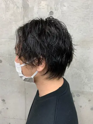 ミディアム パーマ メンズ クセを最大限に活かす メンズパーマ奈良大祐のヘアスタイル