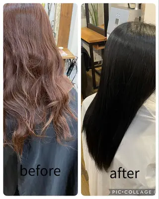 ロング カラー ひばり美容室カット 石井　里佳のヘアスタイル