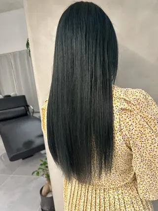 ロング カラー ヘアアレンジ オリーブ透明感カラー 表参道/MIKUのヘアスタイル