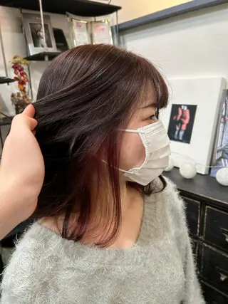 ミディアム 木村 陽菜のヘアスタイル