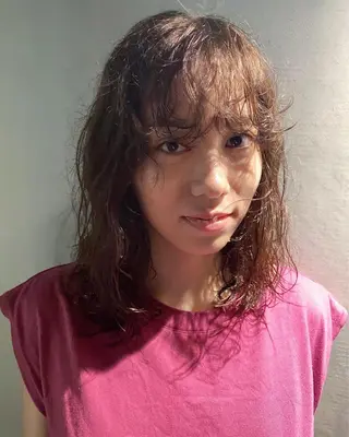 ミディアム カラー パーマ ヘアアレンジ shoji༄ mikuのヘアスタイル