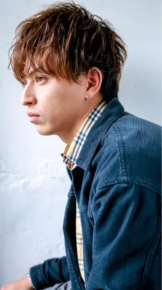 ショート メンズ ✨ブリーチなし透明感 池袋 水野のヘアスタイル