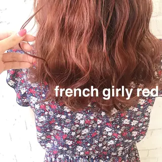 ロング カラー オリーブ/アッシュ やわらか透明感カラーのヘアスタイル