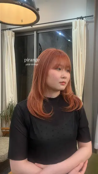 カラー ブリーチカラー／ 銀座／秋葉香乃のヘアスタイル