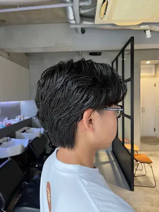 ショート パーマ ちせ/ 透明感カラー /elima調布のヘアスタイル