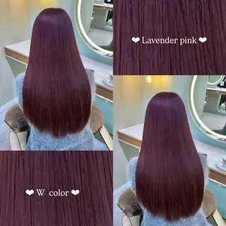 ロング カラー 𝑴𝑰𝑨🎀赤髪 /ピンク/髪質改善のヘアスタイル