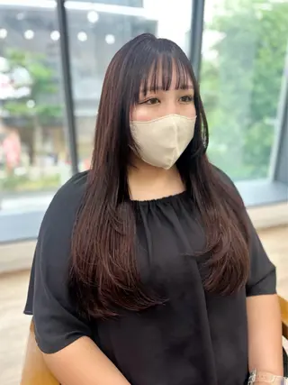ロング カラー パーマ ヘアアレンジ メンズ キッズ 骨格レイヤーカット 🌿美髪縮毛矯正のヘアスタイル