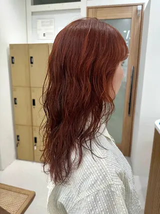 ミディアム パーマ 🪭risa 暖色/レイヤー🪭のヘアスタイル